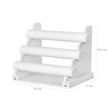 Jewellery Stand – Faux Leather – White – 3-Bar Organizer for Bracelets and Necklaces