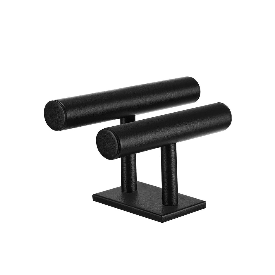 Jewellery Stand – Faux Leather – Black – Multi-functional Watch and Bracelet Holder