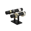 Jewellery Stand – Faux Leather – Black – Multi-functional Watch and Bracelet Holder