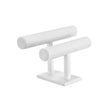Jewellery Stand – Faux Leather – White – Multi-Functional Holder for Earrings, Necklaces, and Bracelets