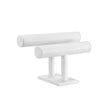 Jewellery Stand – Faux Leather – White – Multi-Functional Holder for Earrings, Necklaces, and Bracelets