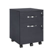 Lockable File Cabinet – Wood – White – 2 Drawers with Wheels and Adjustable Hanging Rails