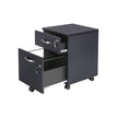 Lockable File Cabinet – Wood – White – 2 Drawers with Wheels and Adjustable Hanging Rails
