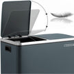 Fingerprint Proof Recycling Bin – Plastic – White – Double Compartment with Soft-Close Lids and Pedals
