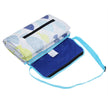 Picnic Blanket – Insulated Fabric – Fish Pattern – Washable and Foldable with Shoulder Strap