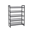 Shoe Rack – Metal Mesh – Cool Grey – 5-Tier Stackable Design for 15 to 20 Pairs