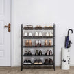 Shoe Rack – Metal Mesh – Cool Grey – 5-Tier Stackable Design for 15 to 20 Pairs