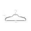 Suit Hangers – Plastic – Grey – Flat-Head Design with 360° Swivel Hook and Non-Slip Protection, Heavy Duty, 20 Pack