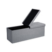 Storage Ottoman – Fabric – Light Grey – 120L Capacity, Flipping Lid