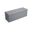 Storage Ottoman – Fabric – Light Grey – 120L Capacity, Flipping Lid