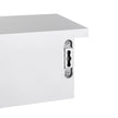 Floating Wall Shelf – MDF – White – Dual Drawer Storage