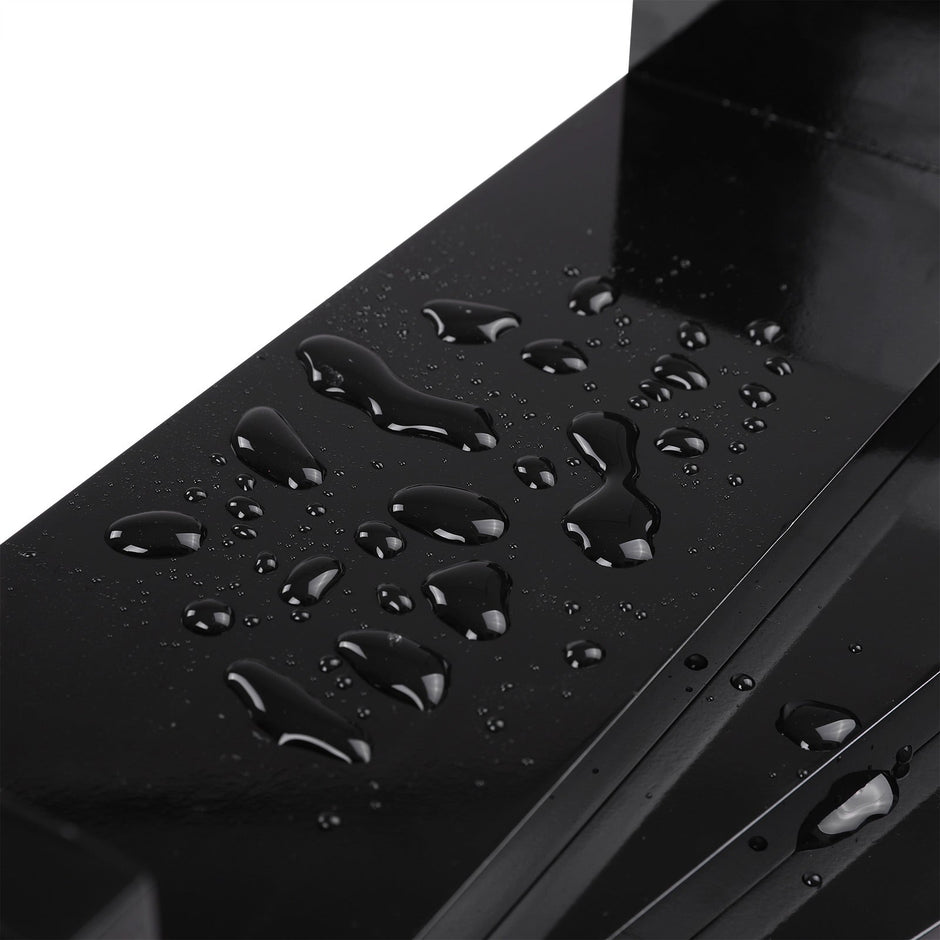 Floating Wall Shelves – MDF – Black – Modern High Gloss Finish with Invisible Mounting