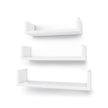 Floating Wall Shelves – MDF – Black – Modern High Gloss Finish with Invisible Mounting
