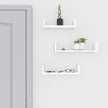 Floating Wall Shelves – MDF – Black – Modern High Gloss Finish with Invisible Mounting