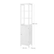 Multifunctional Tall Cabinet – Wood – White – 3-Tier Storage for Bathroom