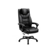 Executive Office Chair – PU Leather – Black – Foldable Headrest with Ergonomic Design