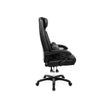Executive Office Chair – PU Leather – Black – Foldable Headrest with Ergonomic Design
