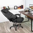 Executive Office Chair – PU Leather – Black – Foldable Headrest with Ergonomic Design