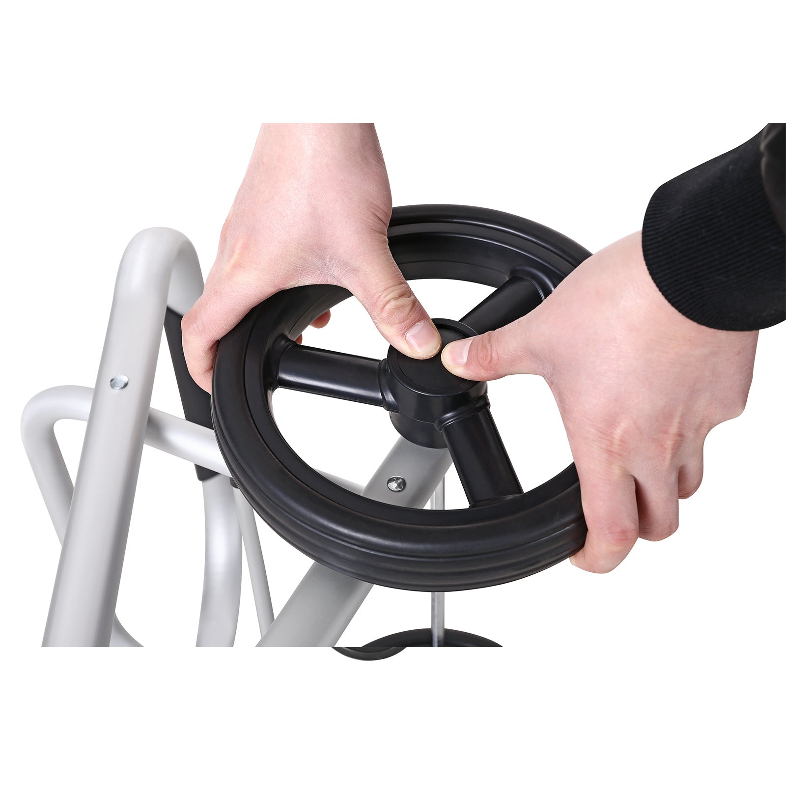 Foldable Shopping Cart – Solid Material – Grey – With Insulated Cooling Bag and Large Capacity 35L
