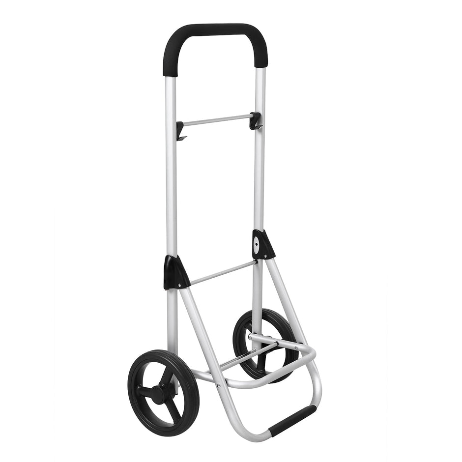 Foldable Shopping Cart – Solid Material – Grey – With Insulated Cooling Bag and Large Capacity 35L