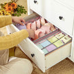 Foldable Storage Boxes Set – Fabric – Grey – Collapsible Drawer Organisers