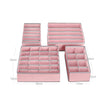 Foldable Storage Boxes Set – Fabric – Grey – Collapsible Drawer Organisers