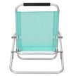Folding Beach Chair – Breathable Fabric – Blue – 4-Position Reclining Backrest