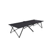 Folding Guest Bed – Metal and Fabric – Black – Extra Large, Supports Up to 260 kg