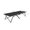 Folding Guest Bed – Metal and Fabric – Black – Extra Large, Supports Up to 260 kg