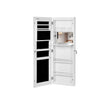 Frameless Jewellery Cabinet – Mirrored – Extra Wide – Lockable Storage with Hooks and Built-in Mirror