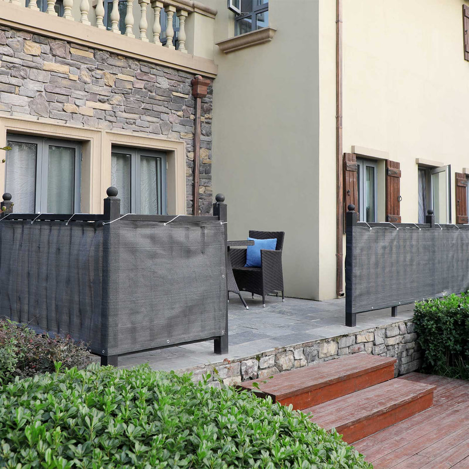 Privacy Screen – PVC – Anthracite – 6 x 0.9 m, No Screws