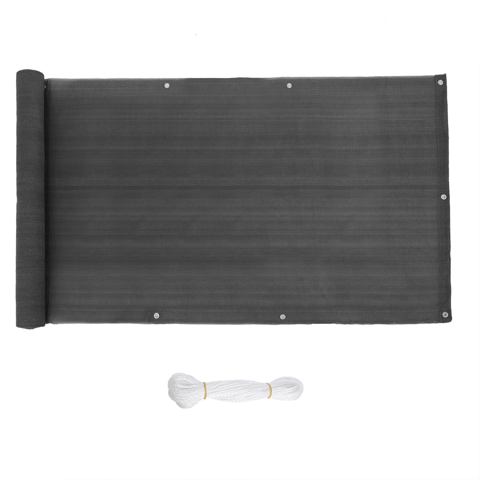 Privacy Screen – PVC – Anthracite – 6 x 0.9 m, No Screws