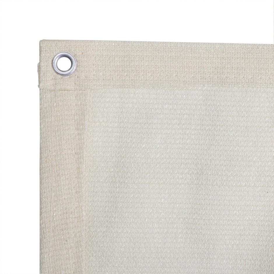 Balcony Terrace Privacy Protector – Water-Repellent Polyester – Smoky Grey – Includes Rope and Aluminium Eyelets