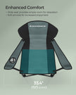 Folding Camping Chair – Fabric – Black and Green – Max Load Capacity 250 kg with Cup Holder