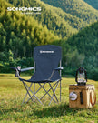 Set of 2 Folding Camping Chairs – Heavy Duty – Twilight Blue – Comfortable with Cup Holder