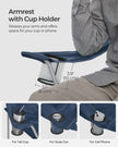 Set of 2 Folding Camping Chairs – Heavy Duty – Twilight Blue – Comfortable with Cup Holder