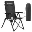 Reclining Camping Chair - 30L - Foam, Plastic, Steel - Padded Seat - Adjustable High Back