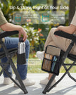 Reclining Camping Chair - 27.6L - Foam, Steel - Padded Seat - Adjustable High Back