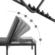 Sun Lounger – Rattan-Like – Smoky Grey and Black – Reclining Backrest with Thick Mattress