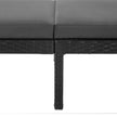 Sun Lounger – Rattan-Like – Smoky Grey and Black – Reclining Backrest with Thick Mattress
