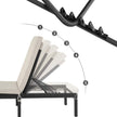 Sunbed – Rattan-Like Surface – Smoky Grey and Black – Reclining Backrest with 5 cm Thick Mattress
