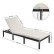 Sunbed – Rattan-Like Surface – Smoky Grey and Black – Reclining Backrest with 5 cm Thick Mattress