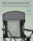 Camping Chairs Set of 2 – Fabric – Slate Grey – High Backrest, Adjustable Armrests, Cup Holder