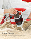 Folding Camping Chair – Aluminium – Red and White – Portable with Pillow and Reclinable Feature