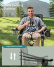 Folding Camping Chair – Foam – Ink Black – High Backrest with Cup Holder