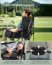 Folding Camping Chair – Foam – Ink Black – High Backrest with Cup Holder