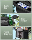 Folding Camping Chair – Foam – Ink Black – High Backrest with Cup Holder