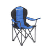 Foldable Camping Chair – Fabric – Black – 250 kg Load Capacity with Cup Holder