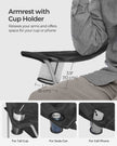 Set of 2 Folding Camping Chairs – Sturdy Frame – Black – Comfortable Design with Bottle Holder