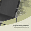 Sun Lounger – Fabric – Anthracite Grey – Folding Design with Adjustable Backrest and Sunshade Headrest